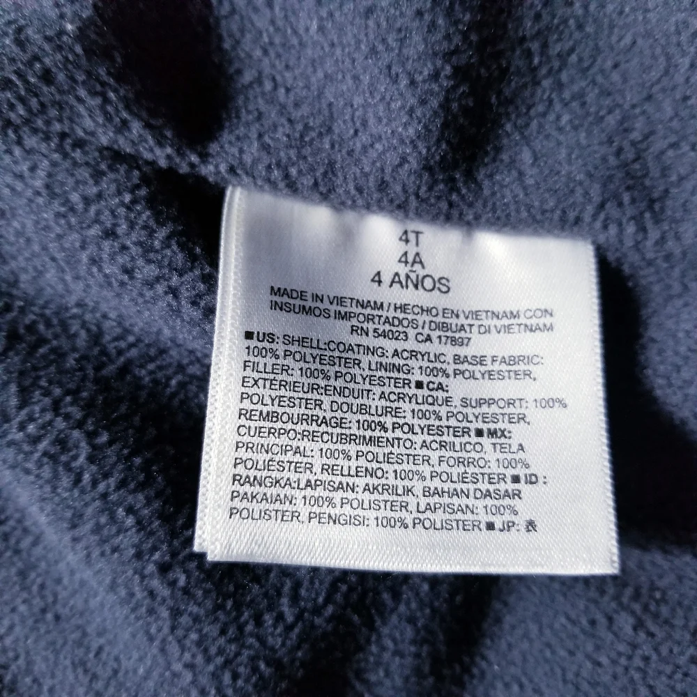 OLD NAVY BOY'S PUFFER VEST BLACK AND DARK BLUISH GRAY SIZE 4T